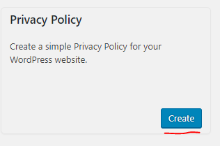 Create Privacy Policy Button