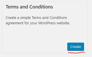 Create Terms and Service Button