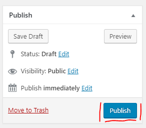 Publish Post Button